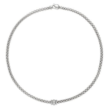 Fope Jewellery - Necklace Fope White Gold and Diamond Solo Link Necklace