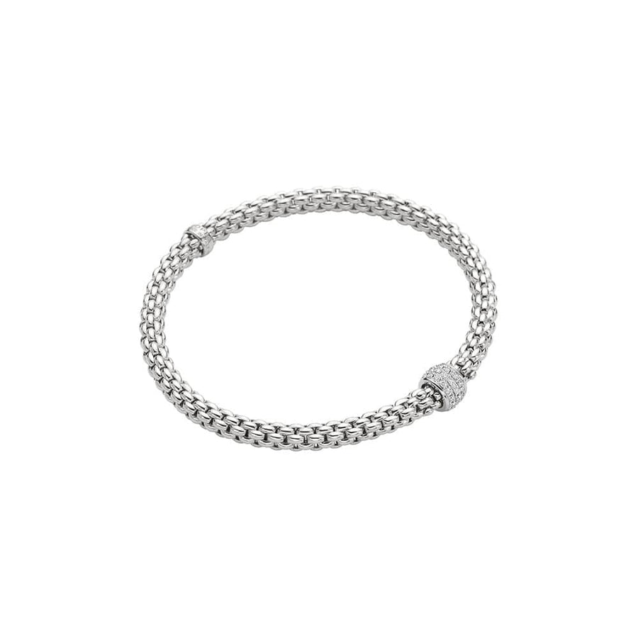 Fope Jewellery - Bracelet Fope White Gold and Pave Diamond Solo Bracelet