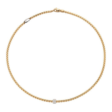 Fope Jewellery - Necklace Fope Yellow Gold and Diamond Eka Tiny Necklace