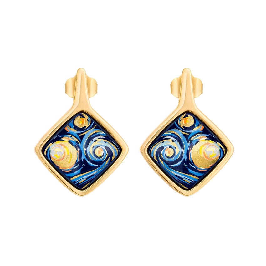 Frey Wille Jewellery - Earrings - Stud Freywille Van Gogh Starry Night Carre Earrings
