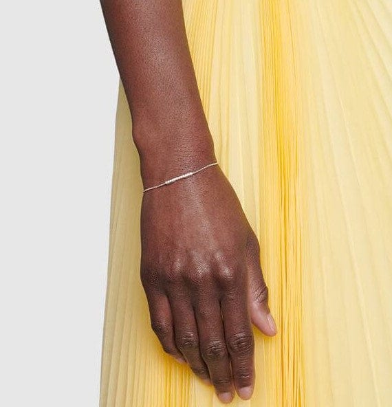 Gucci Jewellery - Bracelet Gucci 18K White Gold Link To Love Diamond Bar Bracelet