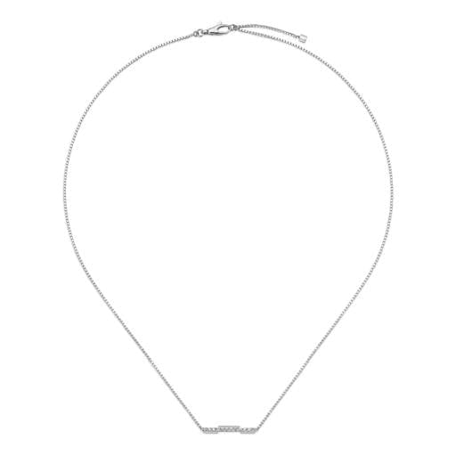Gucci Jewellery - Necklace Gucci 18K White Gold Link To Love Diamond Bar Necklace