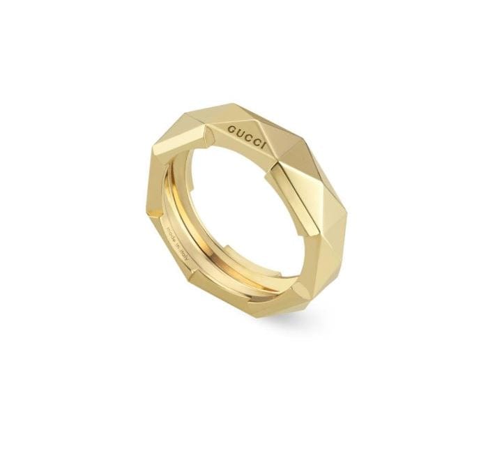 Gucci Jewellery - Rings Gucci 18K Yellow Gold Link To Love Stud Band Size 6