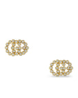 Gucci Jewellery - Earrings - Stud Gucci 18K Yellow Gold Running G Diamond Studded Earrings