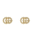 Gucci Jewellery - Earrings - Stud Gucci 18K Yellow Gold Running G Diamond Studded Earrings