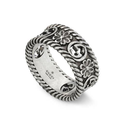 Gucci Jewellery - Rings Gucci Silver Flower Interlocking G Ring