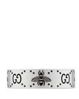 Gucci Jewellery - Rings Gucci Silver Signature 6mm GG and Bee Band Size 6.5