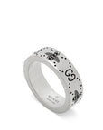 Gucci Jewellery - Rings Gucci Silver Signature 6mm GG and Bee Band Size 6.5
