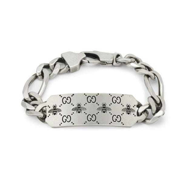 Gucci Jewellery - Bracelet Gucci Silver Signature GG and Bee ID Bracelet