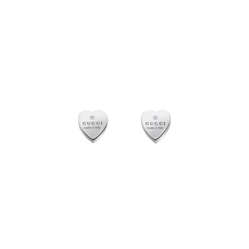Gucci Jewellery - Earrings - Stud Gucci Silver Trademark Heart Motif Stud Earrings