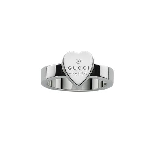 Gucci Jewellery - Rings Gucci Silver Trademark Heart Ring