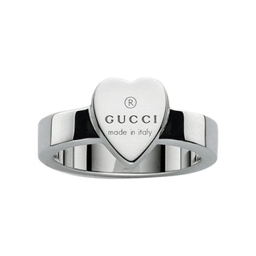 Gucci Jewellery - Rings Gucci Silver Trademark Heart Ring Size 6.25
