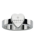 Gucci Jewellery - Rings Gucci Silver Trademark Heart Ring Size 6.75