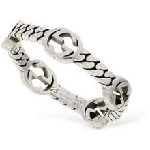 Gucci Jewellery - Rings Gucci Sterling Chain Band with 5 Interlocking G Pattern Size 6.25