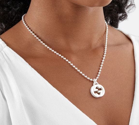 Gucci Jewellery - Necklace Gucci Sterling Silver Interlocking GG Pendant Necklace