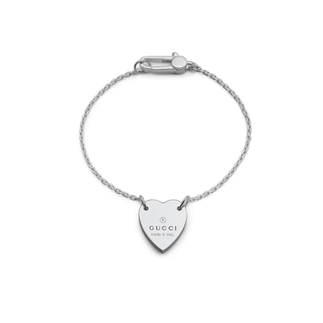 Gucci Jewellery - Bracelet Gucci Sterling Trademark Heart Bracelet 7.25"