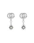 Gucci Jewellery - Earrings - Drop Gucci White Gold and Diamond Flora Drop Earrings