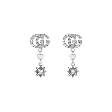 Gucci Jewellery - Earrings - Drop Gucci White Gold and Diamond Flora Drop Earrings