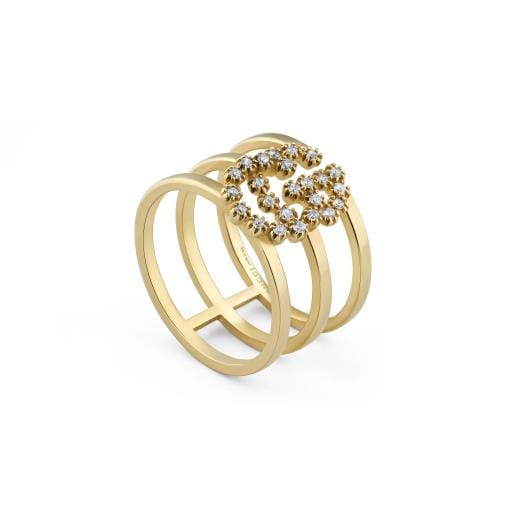 Gucci Jewellery - Rings Gucci Yellow Gold and Diamond GG Running 3-Band Ring