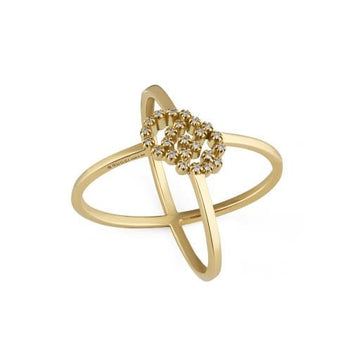 Gucci Jewellery - Rings Gucci Yellow Gold and Diamond Running G X Ring