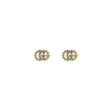 Gucci Jewellery - Earrings - Stud Gucci Yellow Gold and Multi-Gemstone Running G Stud Earrings