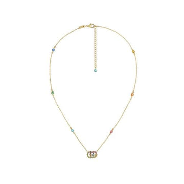 Gucci Jewellery - Necklace Gucci Yellow Gold and Multicolour Topaz Running GG Necklace