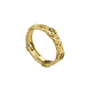 Gucci Jewellery - Rings Gucci Yellow Gold Interlocking G Scroll Band Ring