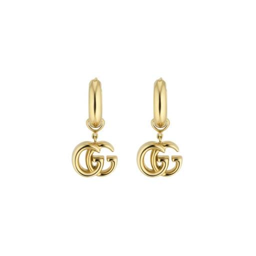 Gucci Jewellery - Earrings - Hoop Gucci Yellow Gold Running G Drop Earrings