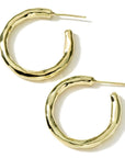 Ippolita Jewellery - Earrings - Hoop Ippolita 18K Yellow Gold Classico #2 Hammered Hoops
