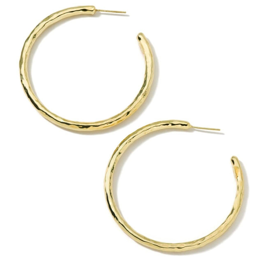 Ippolita Jewellery - Earrings - Hoop Ippolita 18K Yelow Gold Cassico #4 Hammered Hoops