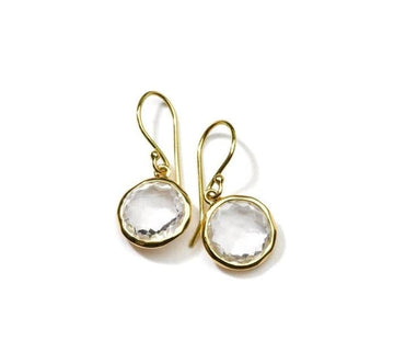 Ippolita Jewellery - Earrings - Drop Ippolita 18K YG Lollipop Mini Drop Clear Quartz Earrings