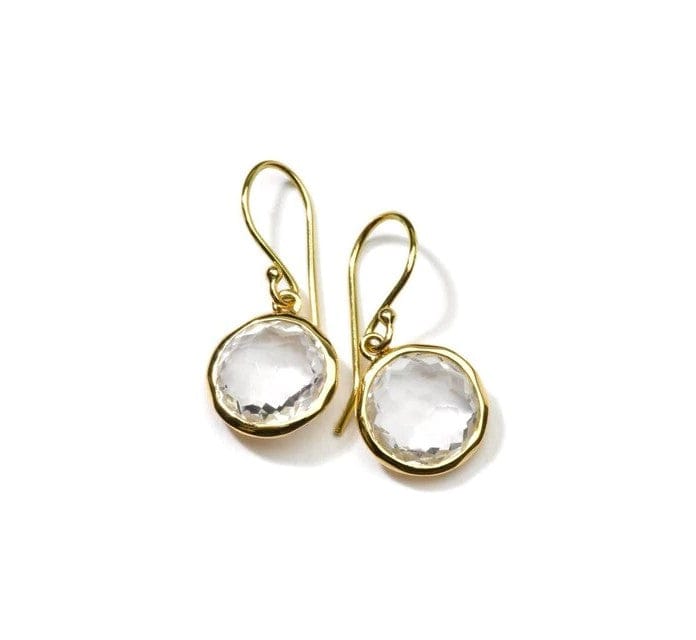 Ippolita Jewellery - Earrings - Drop Ippolita 18K YG Lollipop Mini Drop Clear Quartz Earrings