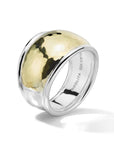 Ippolita Jewellery - Rings Ippolita Silver and 18K Chimera Classico Hammered Dome Ring
