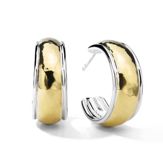 Ippolita Jewellery - Earrings - Hoop Ippolita Silver and 18K Chimera Classico Tapered Hoops