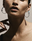 Ippolita Jewellery - Earrings - Hoop Ippolita Silver Rock Candy Blu Notte Hoops