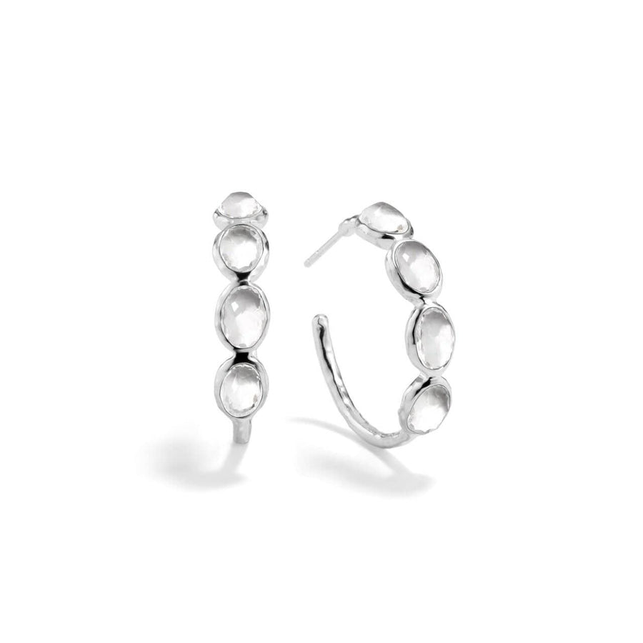 Ippolita Jewellery - Earrings - Hoop Ippolita Sterling Hoops with Four Quartz Gems