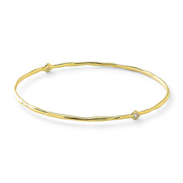Ippolita Jewellery - Bracelet Ippolita Yellow Gold and Diamond Superstar 2 Dia Bangle