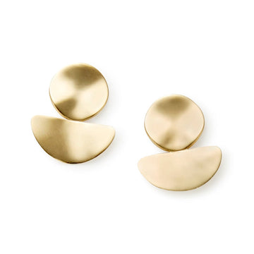 Ippolita Jewellery - Earrings - Drop Ippolita Yellow Gold Classico Wavy Disc Earrings
