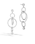 John Hardy Jewellery - Earrings - Drop John Hardy Hammered Silver Dot Orbital Drop Earrings