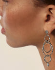 John Hardy Jewellery - Earrings - Drop John Hardy Hammered Silver Dot Orbital Drop Earrings