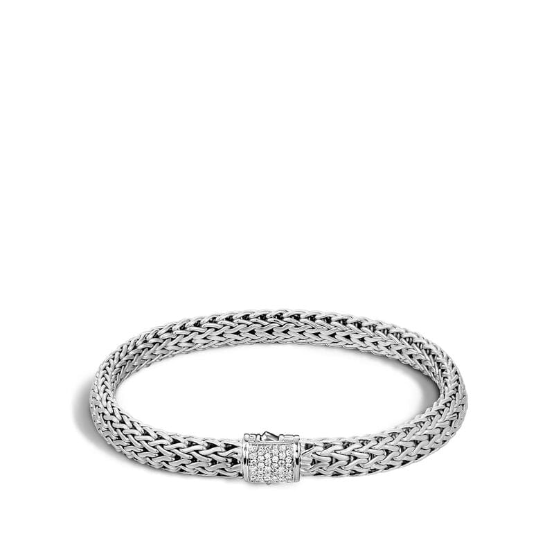 John Hardy Jewellery - Bracelet John Hardy Silver and Pave Diamond Chain Bracelet
