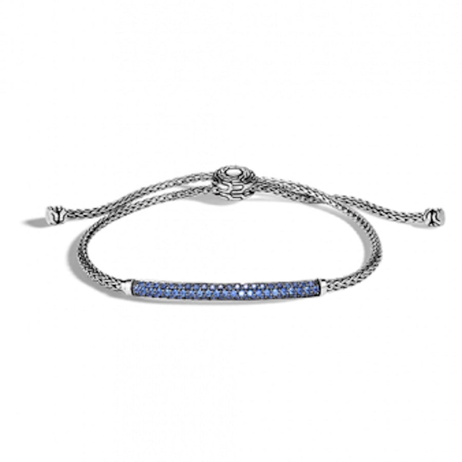 John Hardy Jewellery - Bracelet John Hardy Silver and Sapphire Chain Pull-Through Bracelet, Medium-Large
