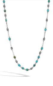 John Hardy Jewellery - Necklace John Hardy Silver and Turquoise Chain Necklace