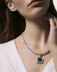 John Hardy Jewellery - Necklace John Hardy Silver Classic Chain Black Sapphire Pave Enhancer Pendant
