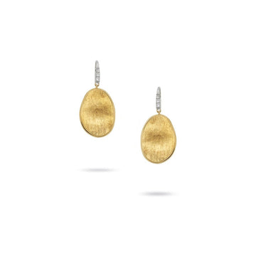 Marco Bicego Jewellery - Earrings - Stud Marco Bicego 18K Yellow Gold Lunaria Diamond Hook Earrings