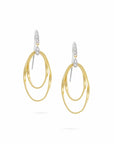 Marco Bicego Jewellery - Earrings - Drop Marco Bicego 18K Yellow Gold Marrakech Onde Diamond Hook Earrings