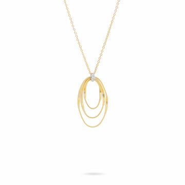 Marco Bicego Jewellery - Necklace Marco Bicego Yellow Gold and Diamond Marrakech Onde Pendant Necklace