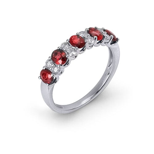 Backes & Strauss Jewellery - Rings Max Strauss 14K White Gold Oval Ruby Diamond Ring