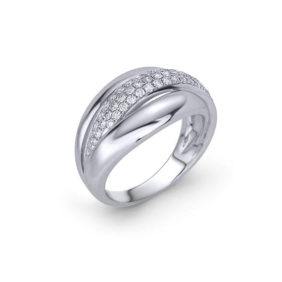 Backes & Strauss Jewellery - Rings Max Strauss 14K White Gold Pave Crossover Ring