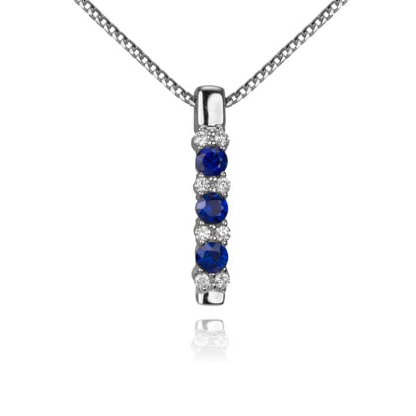 Backes & Strauss Jewellery - Necklace Max Strauss White Gold Diamond and Sapphire Necklace